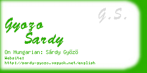 gyozo sardy business card